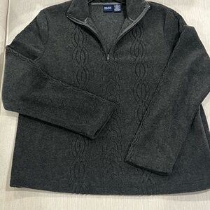 Women’s Grey Quarter Zip Fleece Pullover